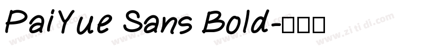 PaiYue Sans Bold字体转换